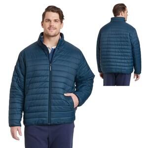 Goodfellow & Co NWT Men's S Blue Solid Full Zipper Lightweight Puffer Jacket